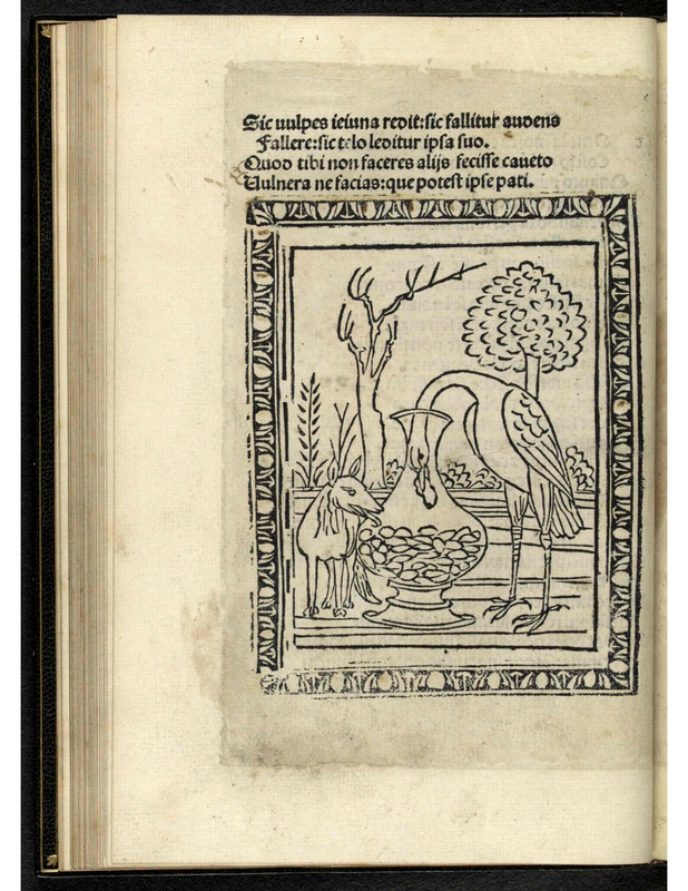 [The Crane Stuck in the Vase and the Fox]
