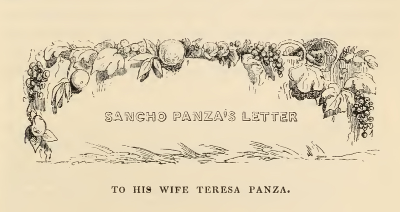 [Sancho Panza's Letter to his Wife Teresa]