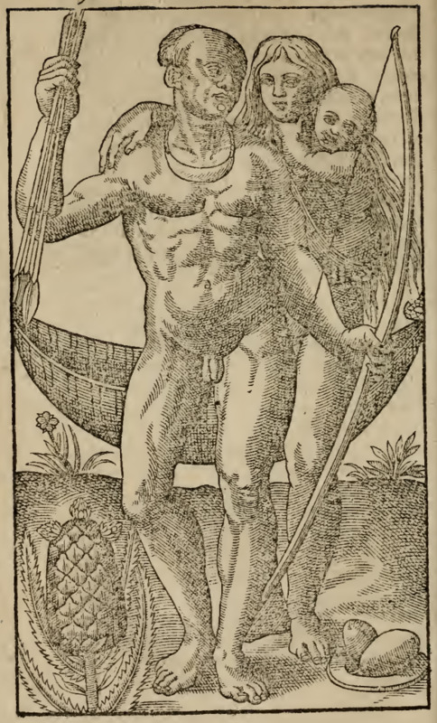 [A Tupinambá man, woman and child]