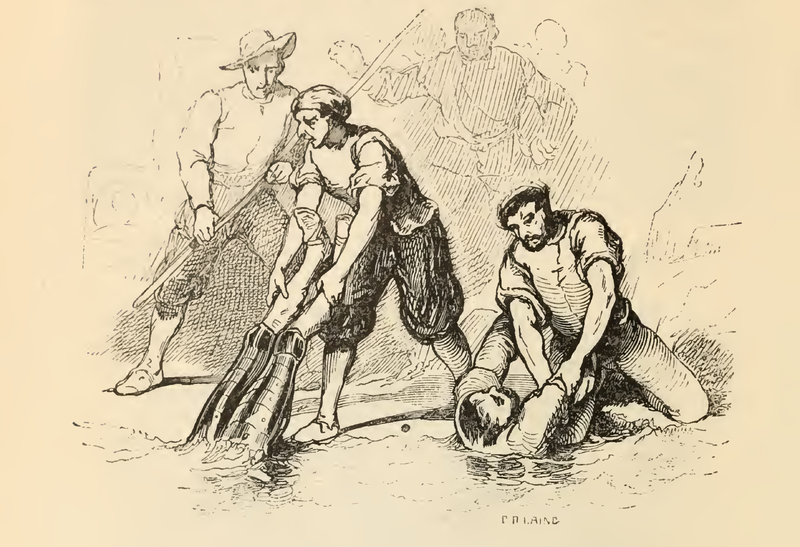 [Of How Don Quixote and Sancho Panza are Pulled From the River]