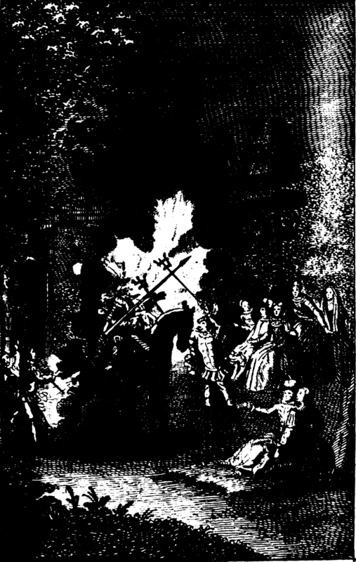 Don Quixote and Sancho on the Wooden Horse