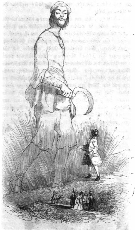 [Gulliver and the giant farmer from Brobdingnag]