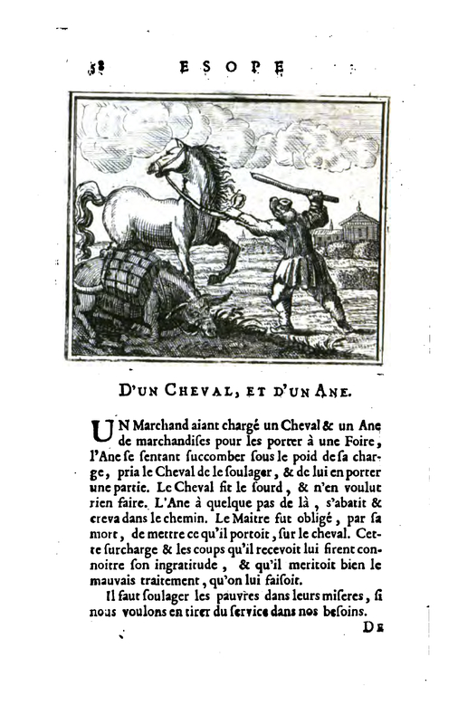D'un Cheval, et d'un ane