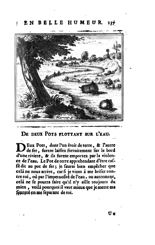 De Deux Pots Flottant Sur L'Eau