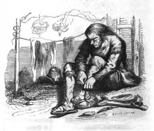 [Gulliver makes himself new shoes]