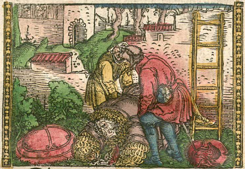 [Act XIX – Sosia and Tristan Lifting Calisto After He Has Fallen to His Death]