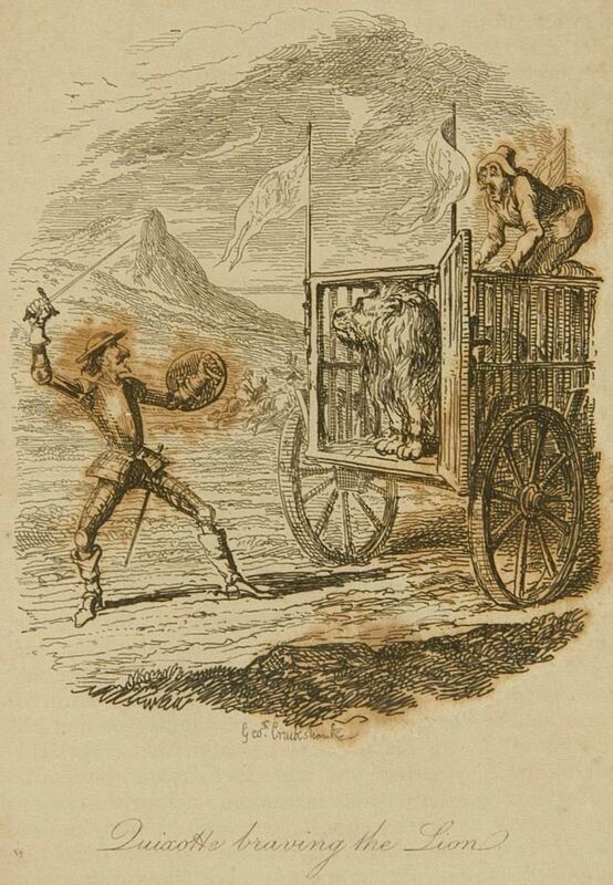Quixote braving the Lion