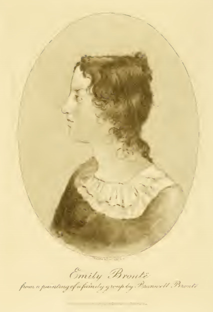 Emily Bronte from a painting of a family group by Branwell Bronte