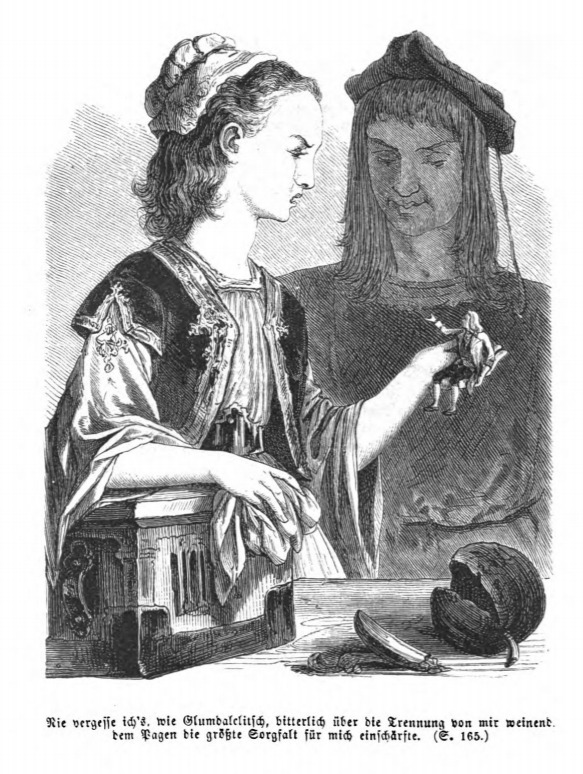 Nie vergesse ich wie Glumdalclitch, bitterlich über die Trennung von mir weinend Sagen größte Sorgsaft fur mich einscharfte. (S. 165)