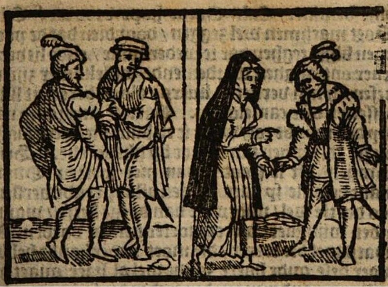 [Act VI – Sempronio Chastises Pármeno for His Snide Remarks While Celestina Talks with Calisto]
