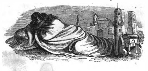 [Gulliver sleeps outside covered by his coat in Blefuscu]