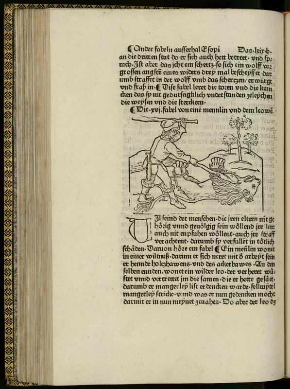 Man Beating Lion