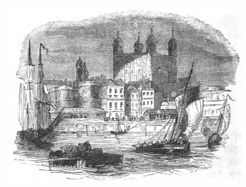 [The Tower of London seen from the Thames]