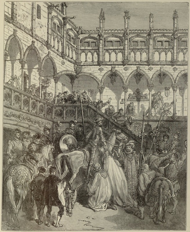 Que votre grandeur aille maintenant descendre de son palefroi madame la duchesse