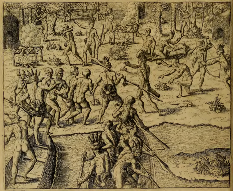 [The Tupinambá return to their village with prisoners]