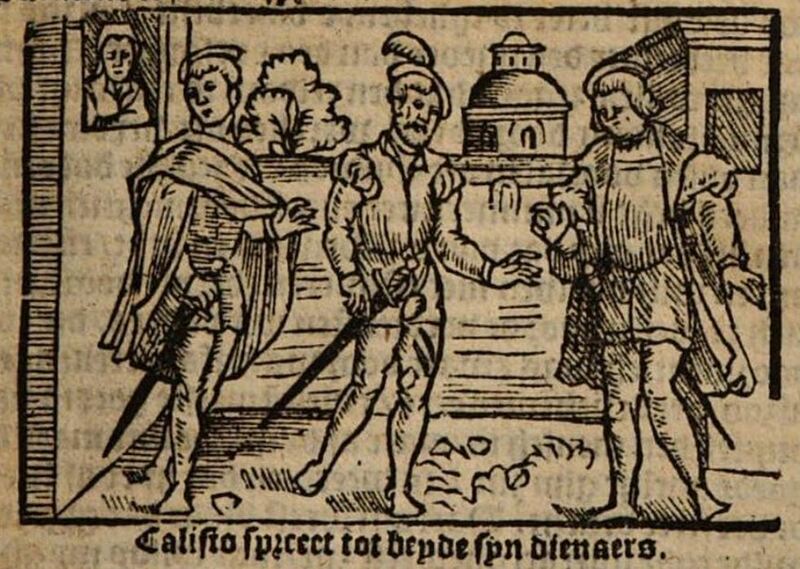 [Act II] Calisto spreect tot beyde syn dienaers.