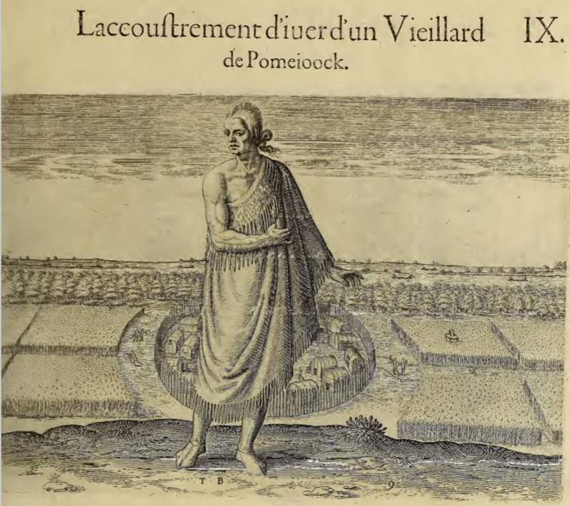 L’accoustrement d’iuer d’un Vieillard de Pomeioock. IX.